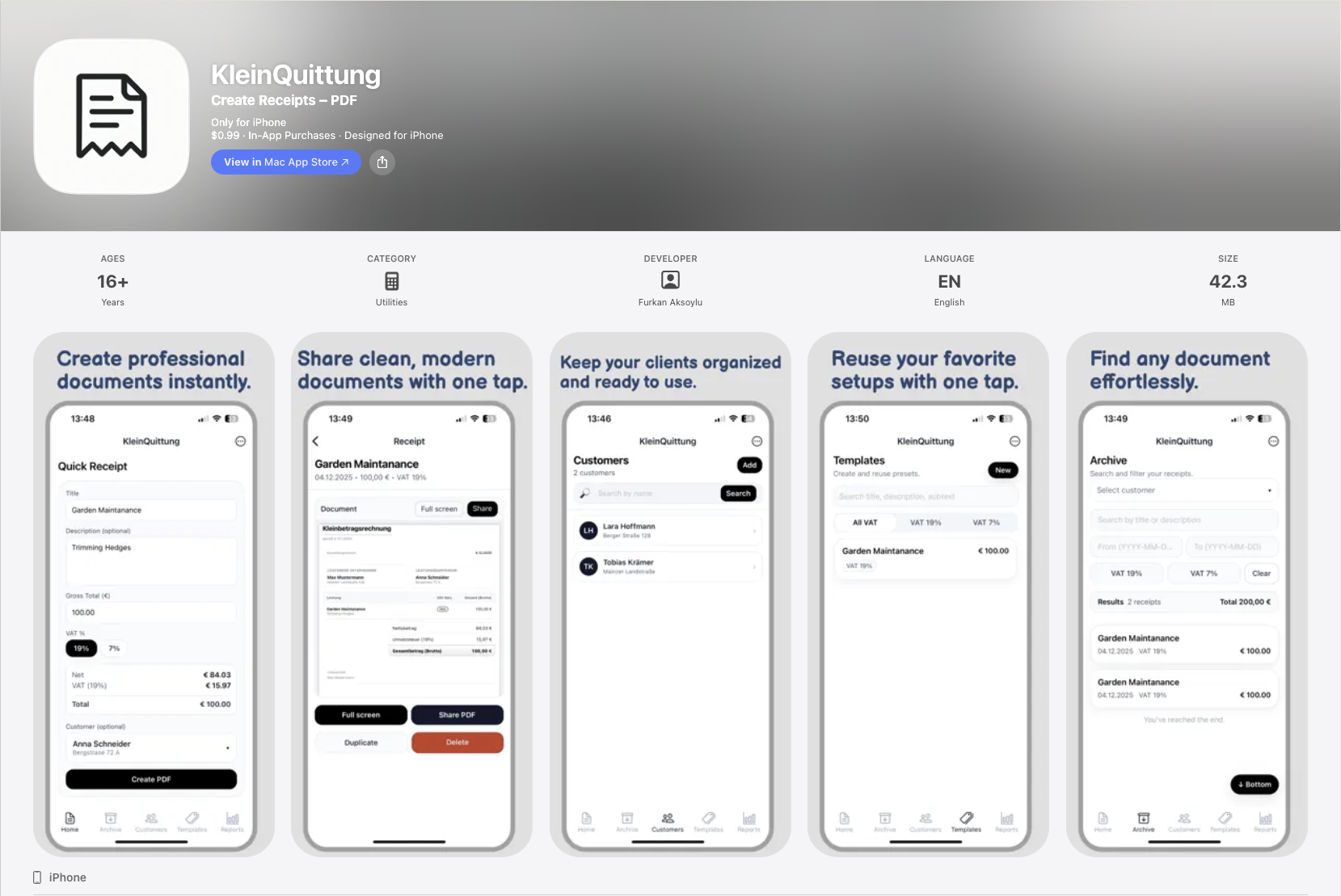 KleinQuittung product banner